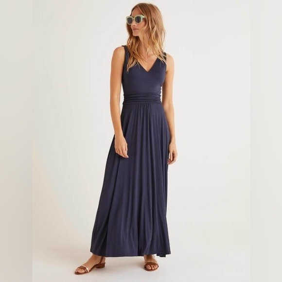 Boden Jersey Sienna Maxi Dress Navy Size 6 - Picture 1 of 9